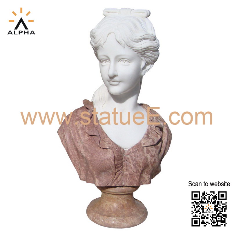 Marble bust sculpture